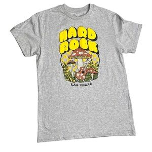 Hard‎ Rock Las Vegas Mushroom & Guitar Puff Graphic T-Shirt Men’s Medium NWT